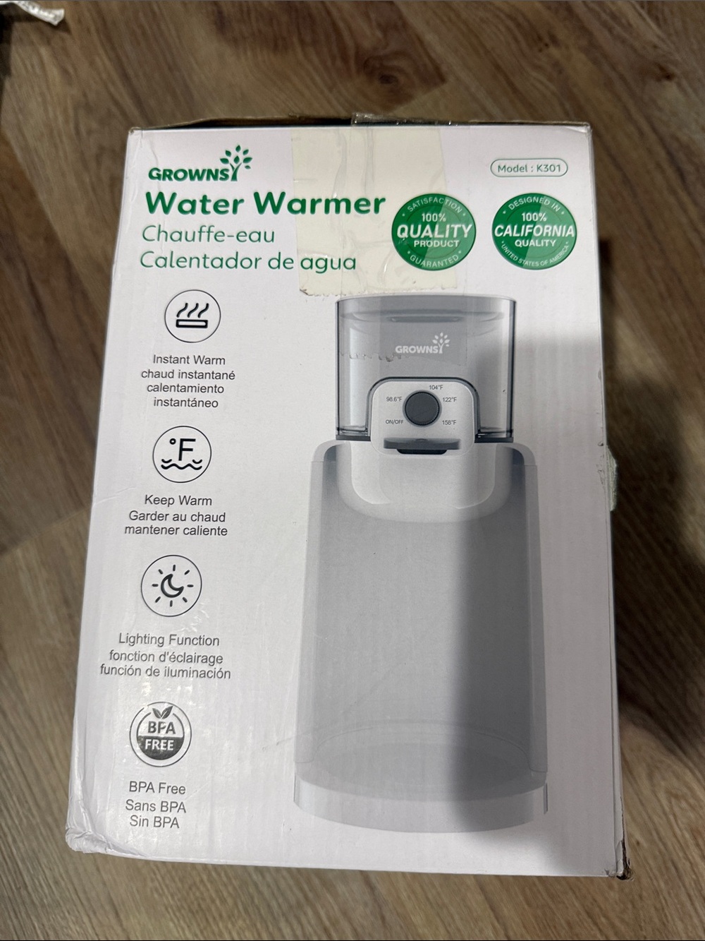 GROWNSI White Water Warmer - Instant Warm & Keep Warm